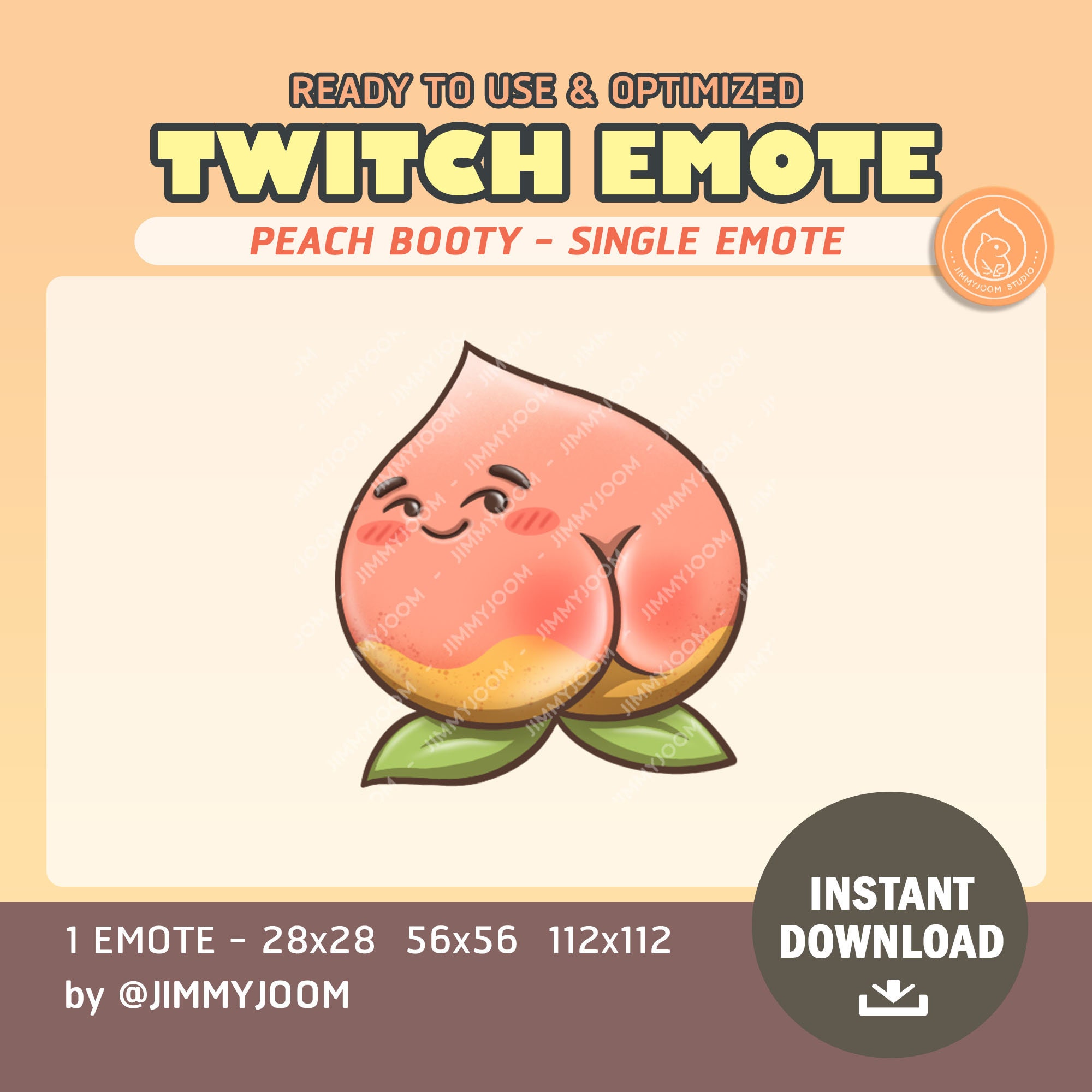 Peach Butt, Peach Bum, Peach Ass SVG, Png, Ai, Pdf, Jpg instant digital  download