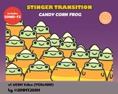 Halloween Candy Corn Frog Stinger Transition / Animated Kawaii Halloween Candy Transition / Sound FX / Scary Stream Set up Aesthetic Holiday