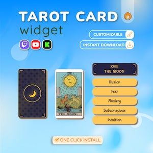 Widget de cartas del tarot de Twitch: Recompensa de puntos de canal - Superposición de StreamElements