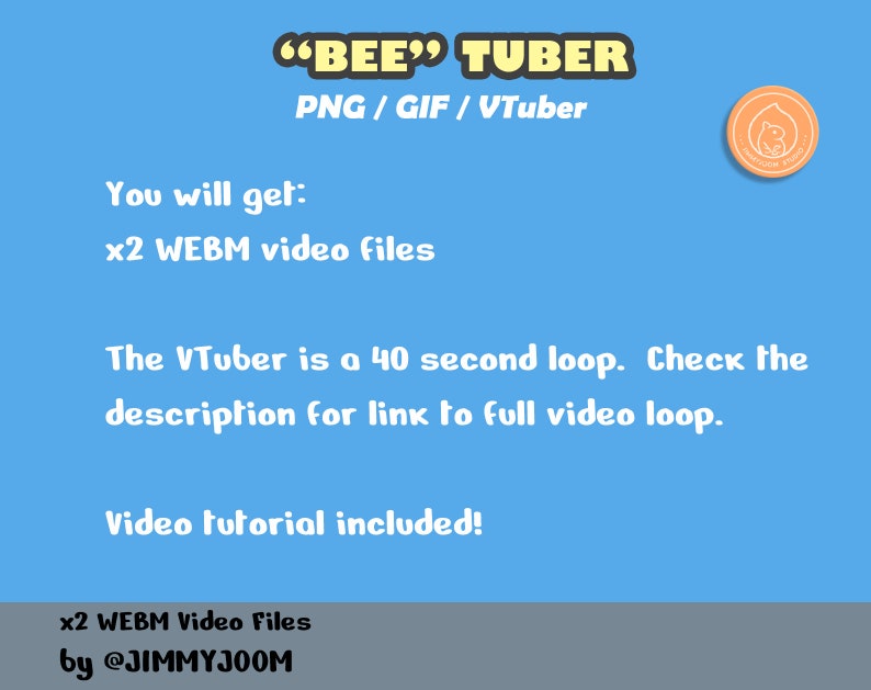 Animated Cute Fox VTuber for OBS Studio / PNG GIF Tuber / Foxy Animated GIFTuber PNGTuber / Cute Stream / Boba Tea / Bubble Tea / Animation image 6