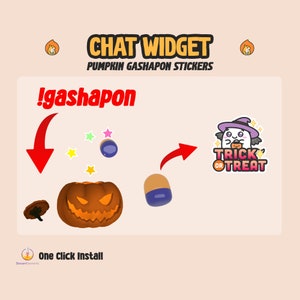 Custom Halloween Chat Widget Gashapon Game / Twitch Chat Widget / Animated Cute Halloween Emotes / Cute Game / Customize Stream Widget