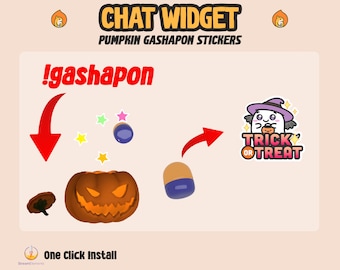 Custom Halloween Gashapon Game: Animated Twitch Chat Widget