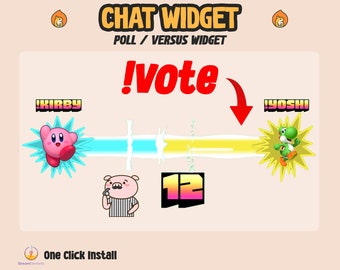 Custom Animated Chat Poll Widget: Twitch StreamElements Voting