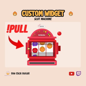 Twitch Slot Machine Chat Widget - Animated StreamElements Points Custom Widget - Chat Widget Overlay Casino Slot - Customizable