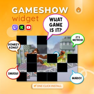 Twitch Chat Gameshow Widget - Interaktives Bild Reveal Chat Spiel - Multiplatform YouTube & Kick