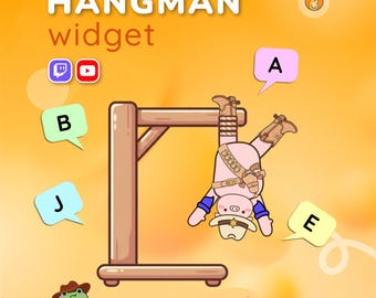 Hangman Twitch Overlay Game - Twitch Chat Custom Widget