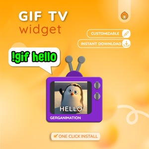 Superposición de GIF de chat de Twitch - YouTube - Idea de recompensa de puntos del canal - GIF animados activados por chat