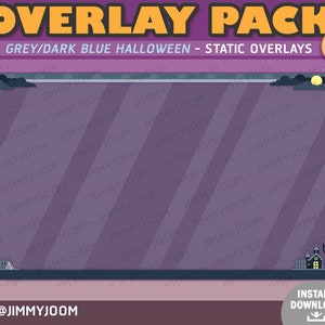 Halloween Twitch Overlay / Kawaii Halloween Stream Setup / Halloween Overlay Pack / Söt Spökpumpa Spökhus / Högtidsöverlägg bild 7
