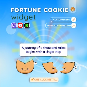 Twitch Fortune Cookie Widget: Channel Point Reward Overlay