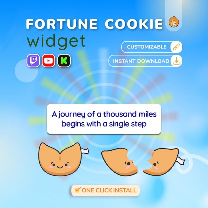 Twitch Fortune Cookie Widget: Channel Point Reward Overlay image 1