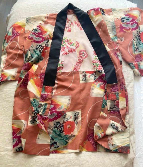 Vintage SILK Japanese  KIMONO 1950's