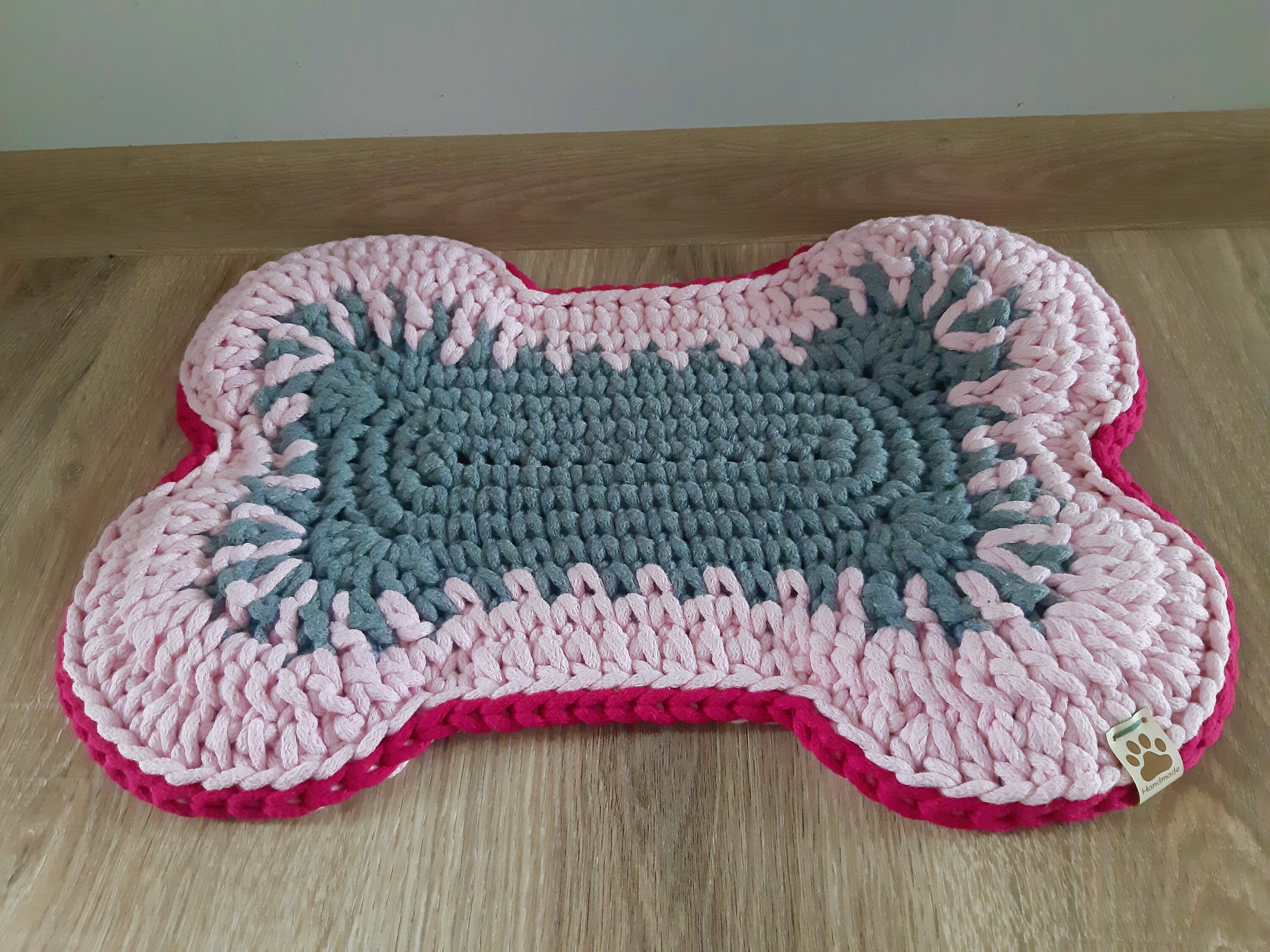 Dog bone Placemat Pet Food Bowl Floor Mat rug with name pet Etsy