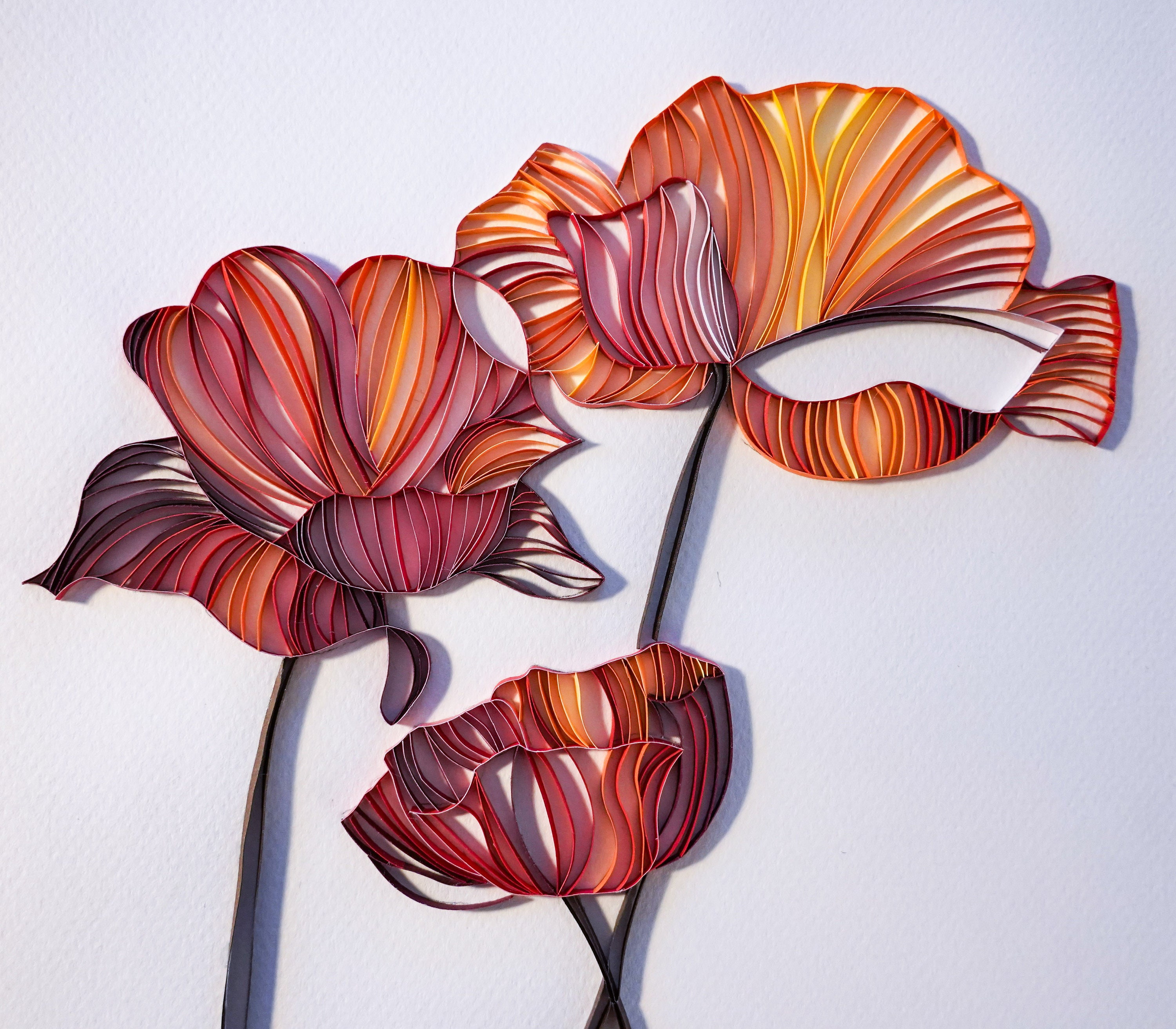 Coquelicots en Quilling ou Paperolle