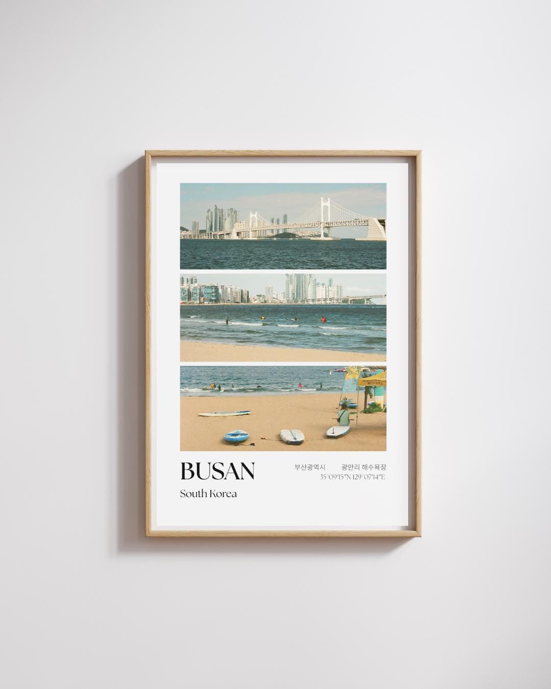 Busan South Korea Poster: Beach Coastal Home Decor Travel Art - Etsy