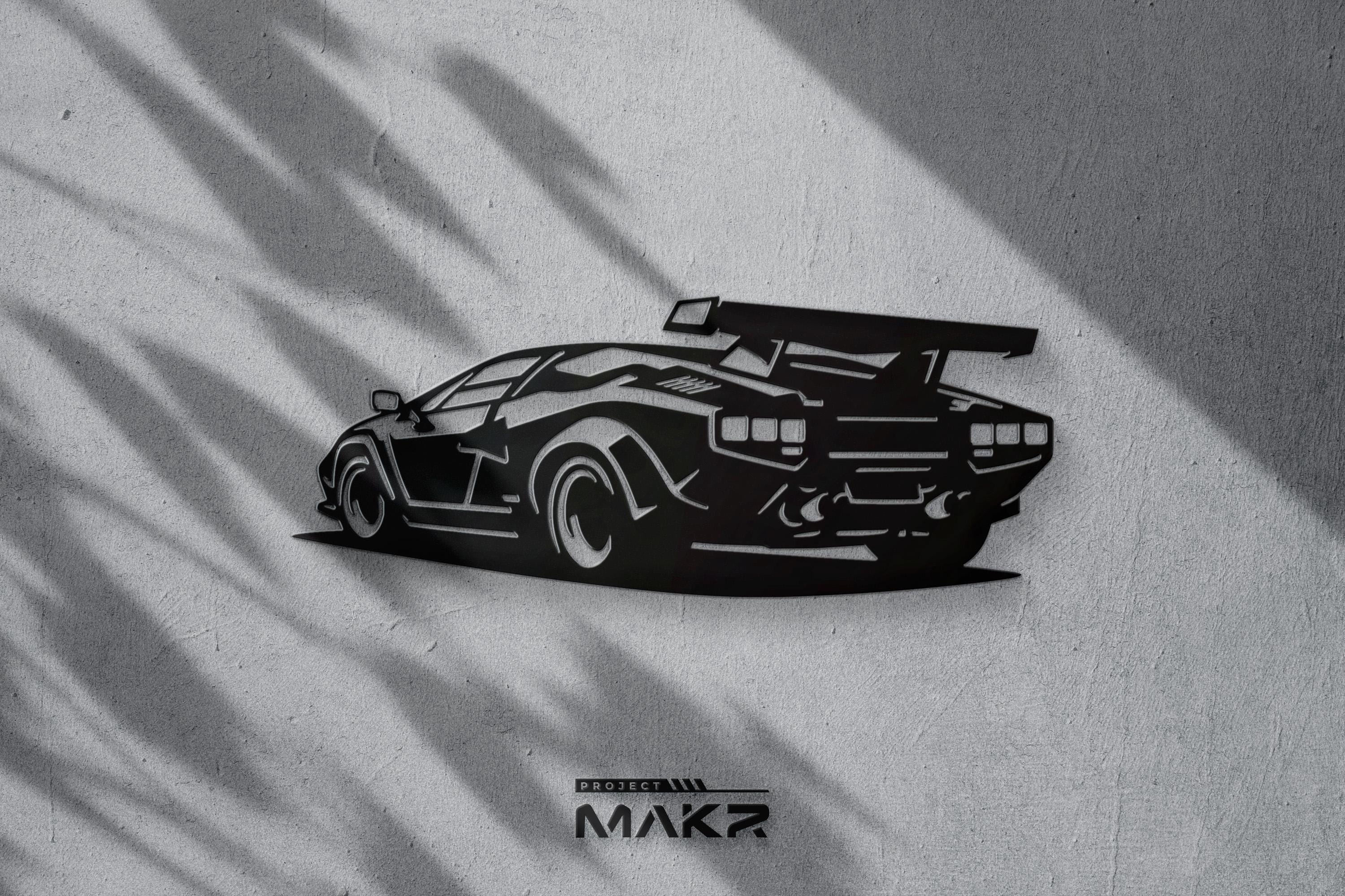 Banderole Lamborghini Murciélago – Panneau Déco Garage/atelier – PVC Mat