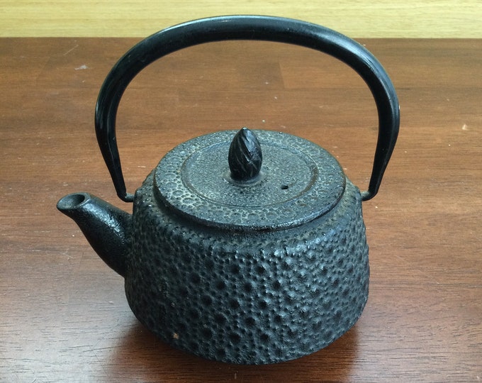 Vintage Japanese Hobnail Cast Iron Teapot Tetsubin Sansui Etsy