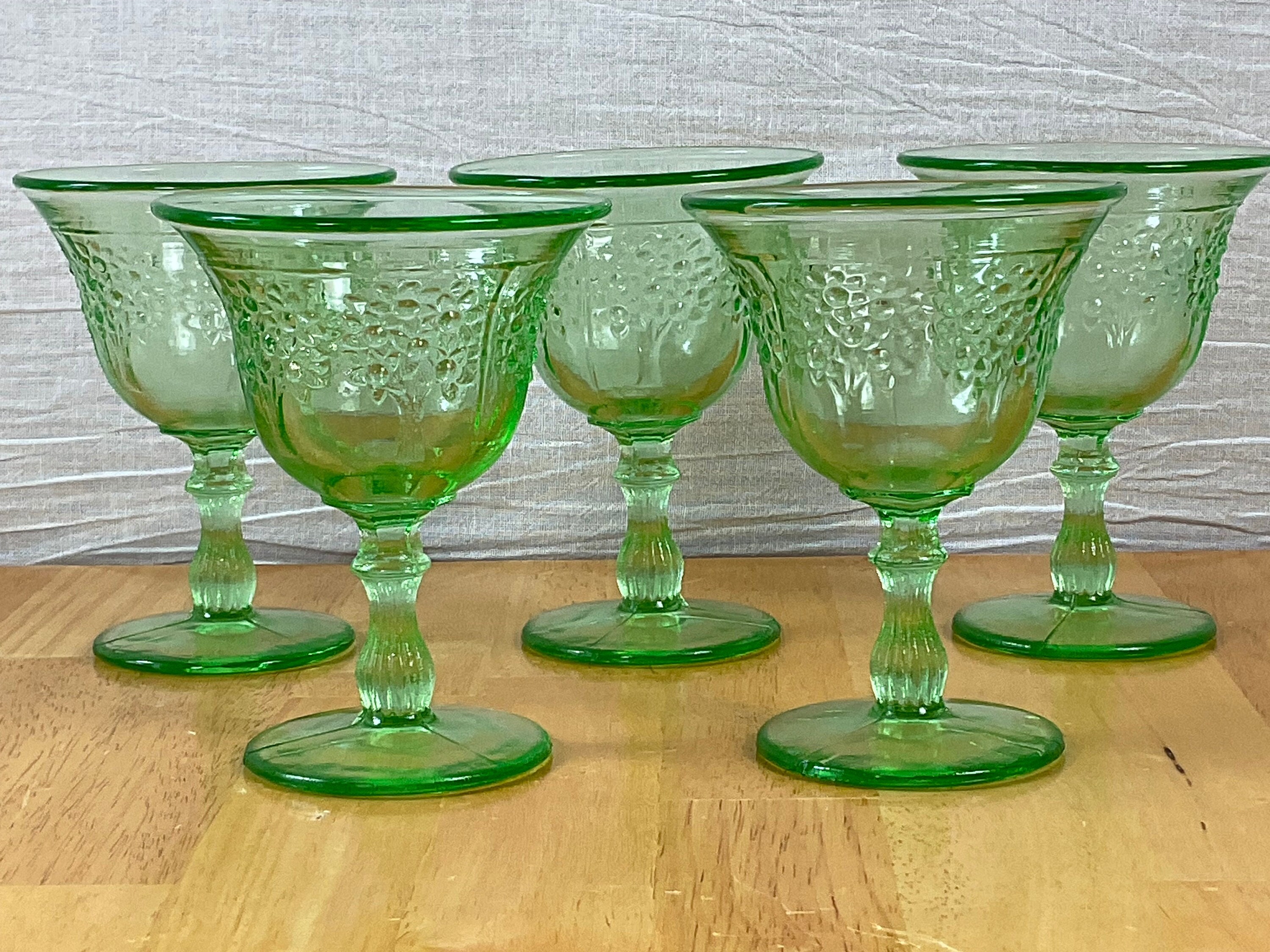 Thick Wine Glass set of 4 , blown glass, Thick with Flare Rim