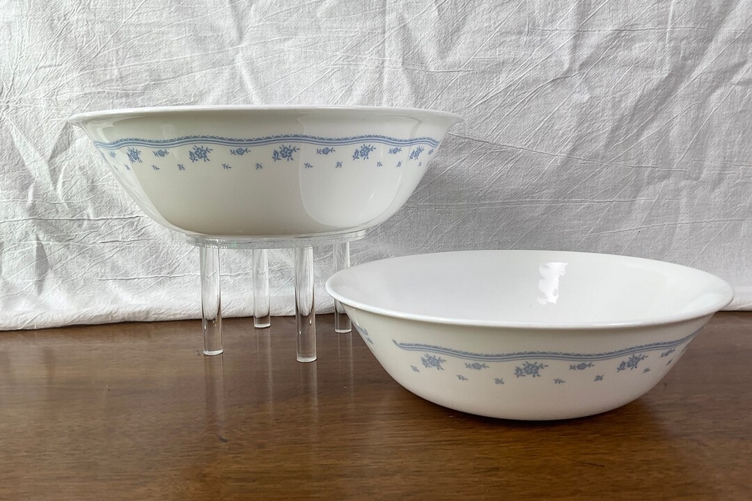 Vintage Corning Corelle Serving Bowl Morning Blue Serving Etsy