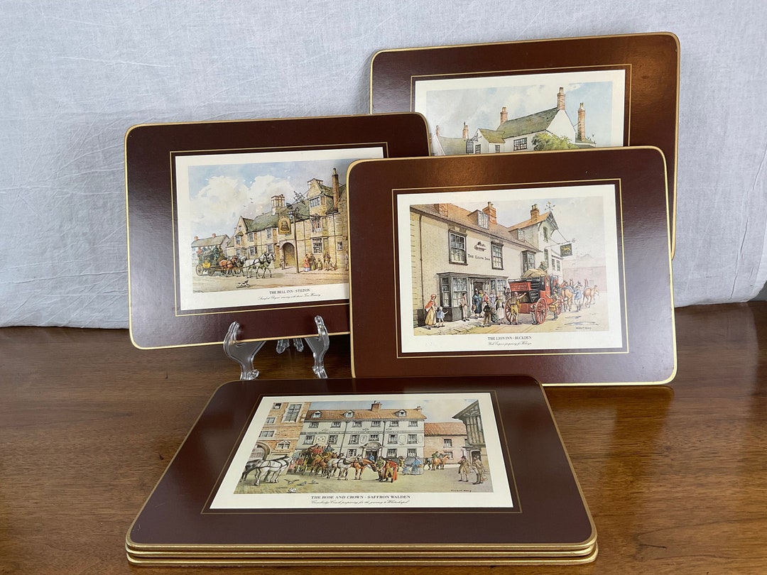 Vintage Old English Inns Placemats Set of 6 Pimpernel Etsy