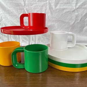 Vintage Ingrid Chicago Snack Set – MCM Stackable Plates and Cups (8 Pieces)