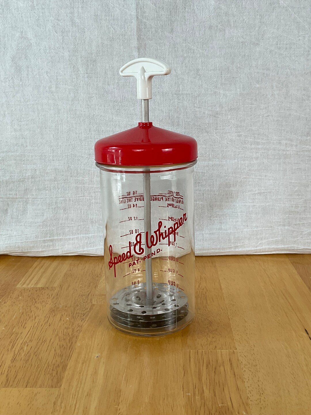 Vintage Speed E Whipper Glass Whip Cream Maker 16 Oz Glass Etsy