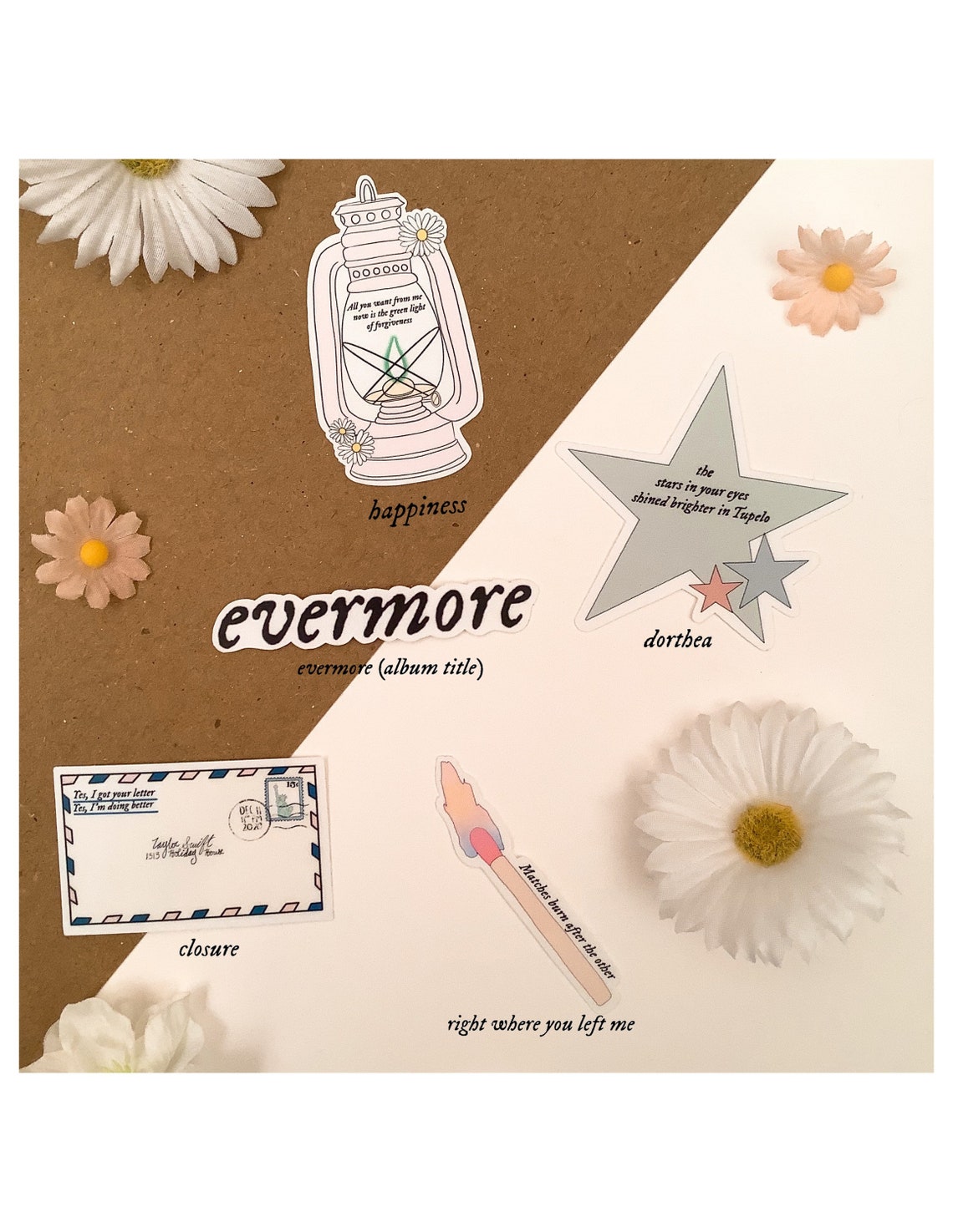 Ever More Sticker Taylor Swift Evermore Stickers / Evermore / Taylor Swift Song Stickers ...