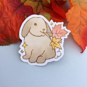 Fall Bunny Stickers / Autumn / Bunny Sticker / Rabbit / Bunny Lover / Halloween Sticker / Laptop decal / Journaling / Water bottle decal