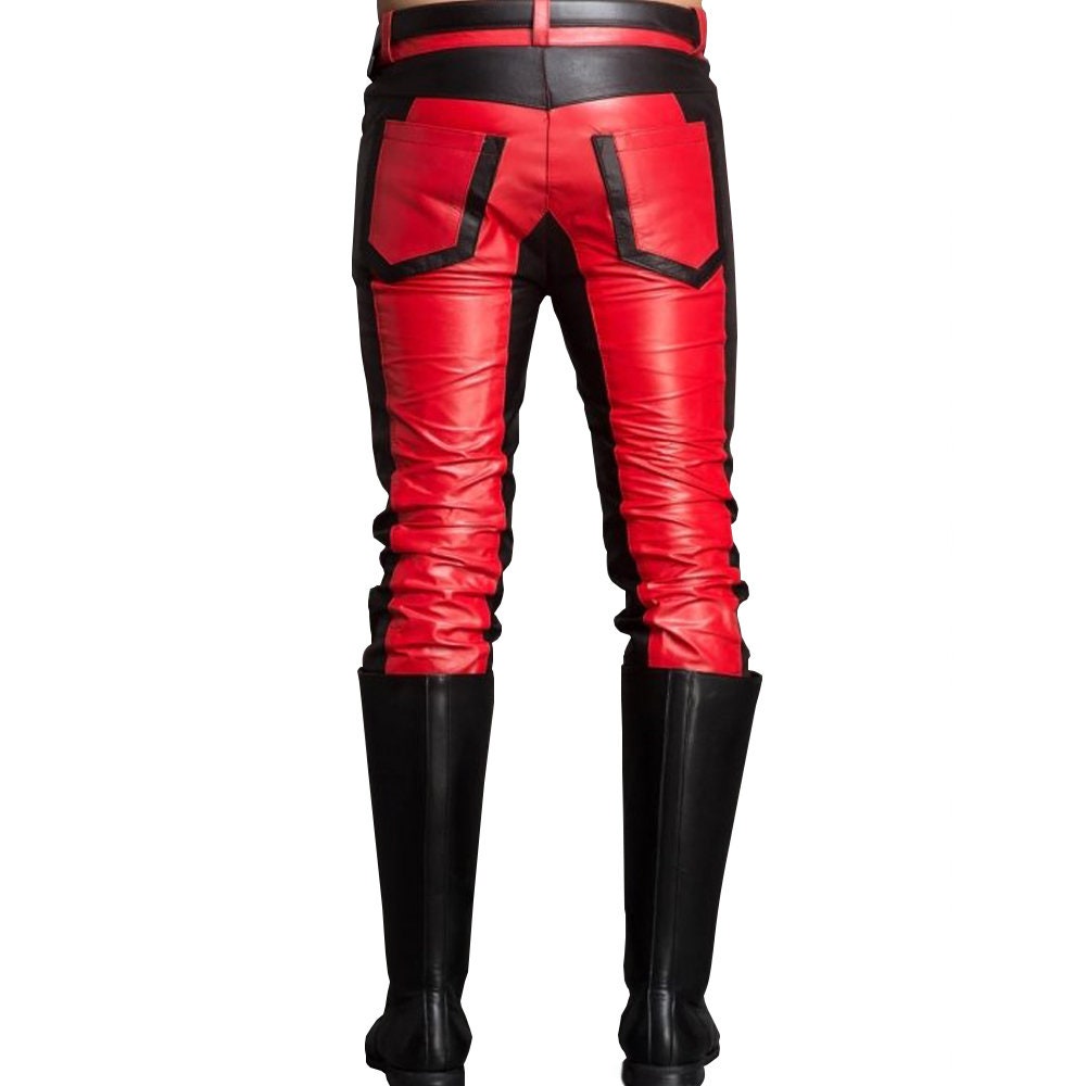 Mens Red Leather Pants/trousers Red Leather Jeans for Men Etsy