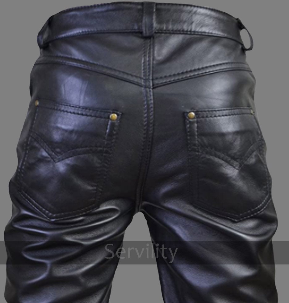 Mens Black Leather Pants/trousers - Etsy