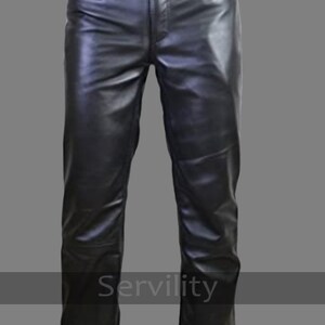 Mens Black Leather Pants/trousers - Etsy