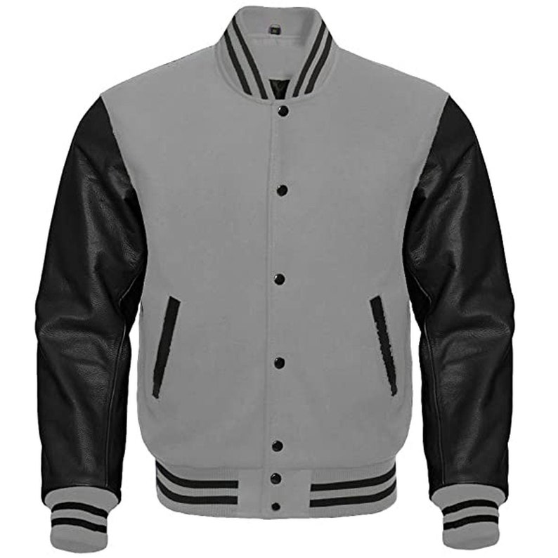 Handmade Letterman Baseball American Varsity Bomber Jacket image 1