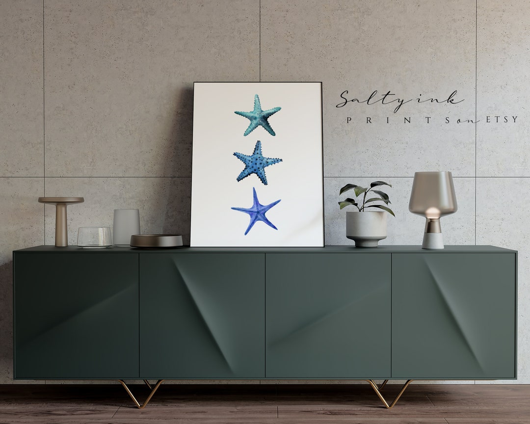 Blue Starfish Poster Starfish Wall Art Blue Tone Sea Starfish Art Prints Kids Room Art Trendy Blue Starfish Poster Starfish Wall Art Blue Tone Sea Starfish Art Prints Kids Room Art Trendy