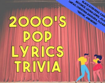 2000’s Pop Lyrics Trivia (POWERPOINT) | PowerPoint Games, Zoom Games, Music Games, Trivia Games, Party Games, Instant Download, Pop Music
