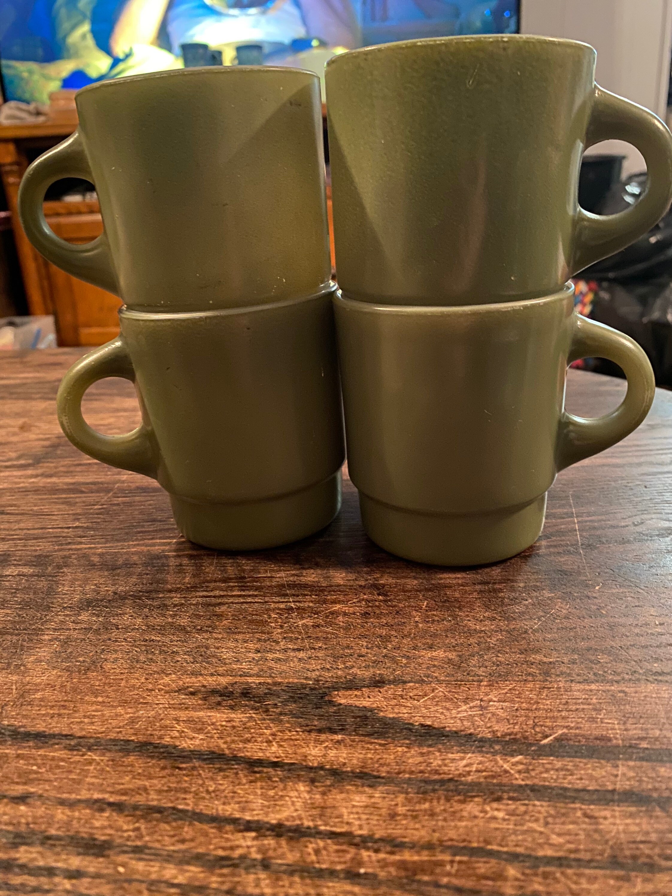 Fire King CHandle Stackable Mugs Etsy