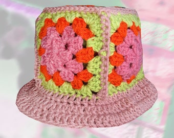 bEni mocomoco Crochet Hat (Pink/Orange)
