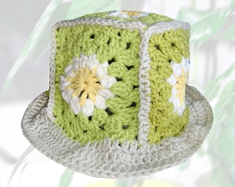 bEni mocomoco Crochet Hat (Lime/Silver)
