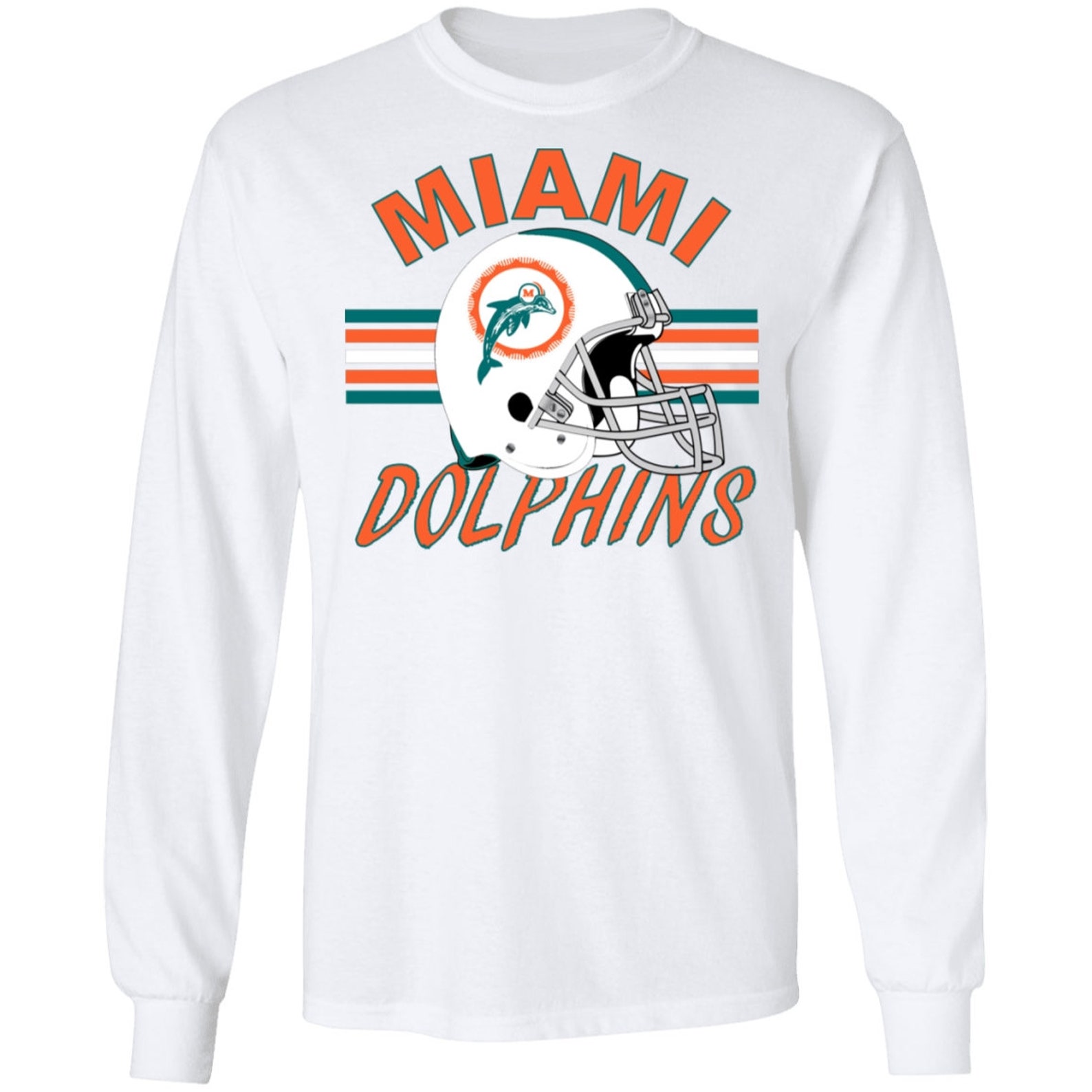 Miami Dolphins Long Sleeve T-shirt | Etsy