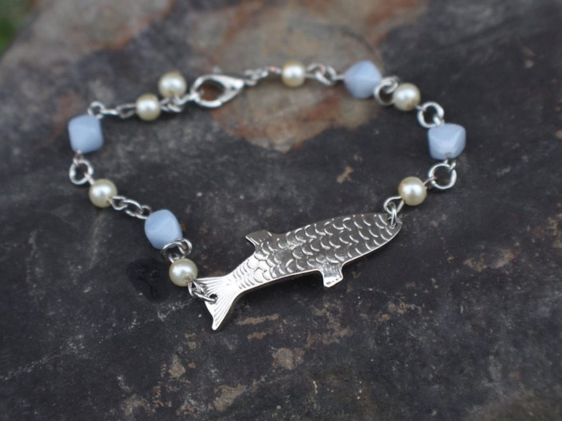 Phoebe Fishing Lure Bracelet, Fishing Swivel Bracelet, Fishing Tackle