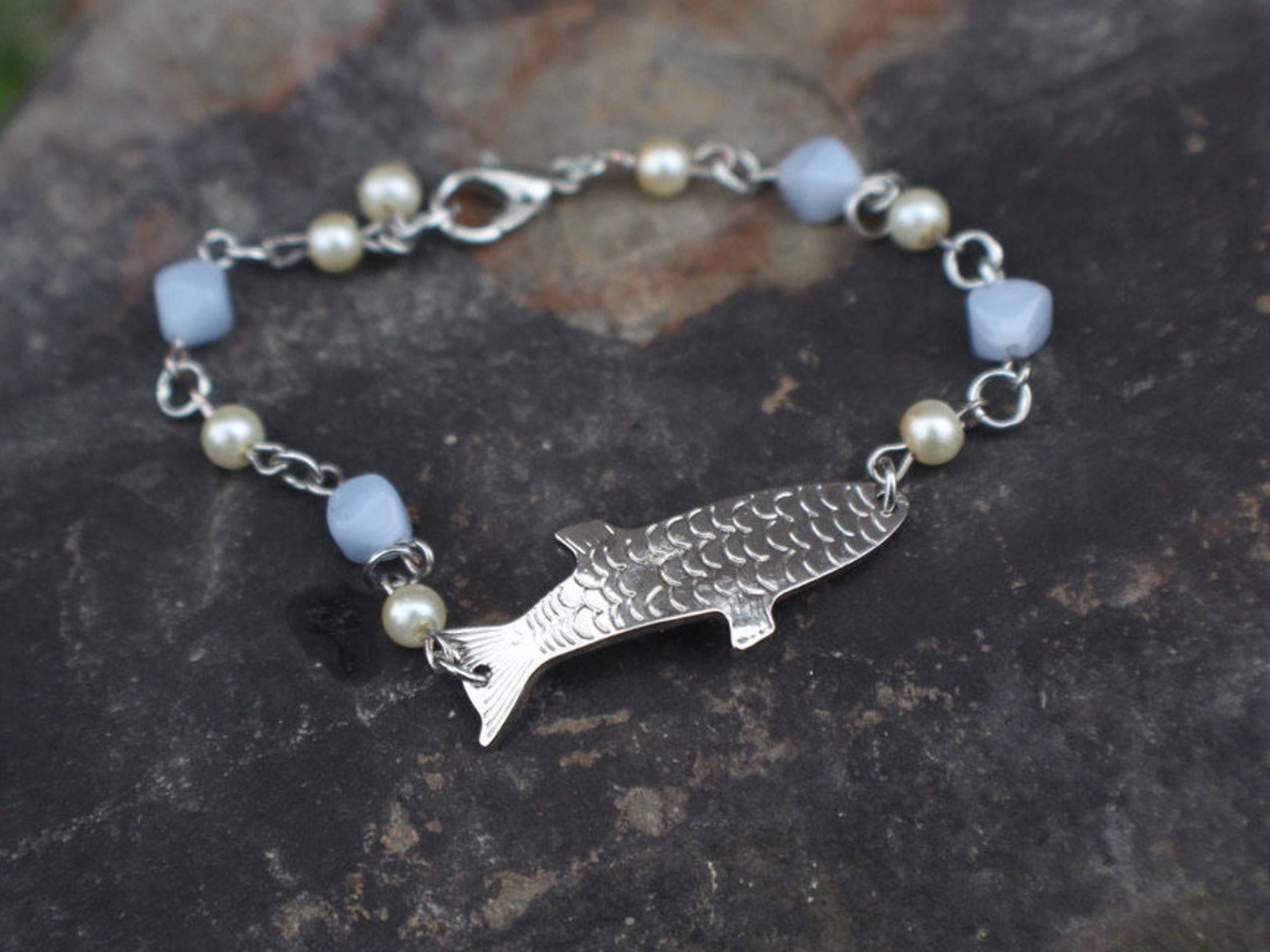 Phoebe Fishing Lure Bracelet, Fishing Swivel Bracelet, Fishing Tackle