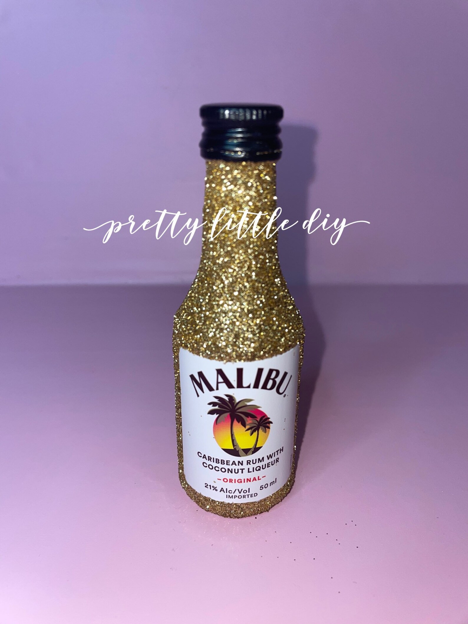 One mini glitter bottle ONLY GLITTER Liquor Bottles Bling Etsy