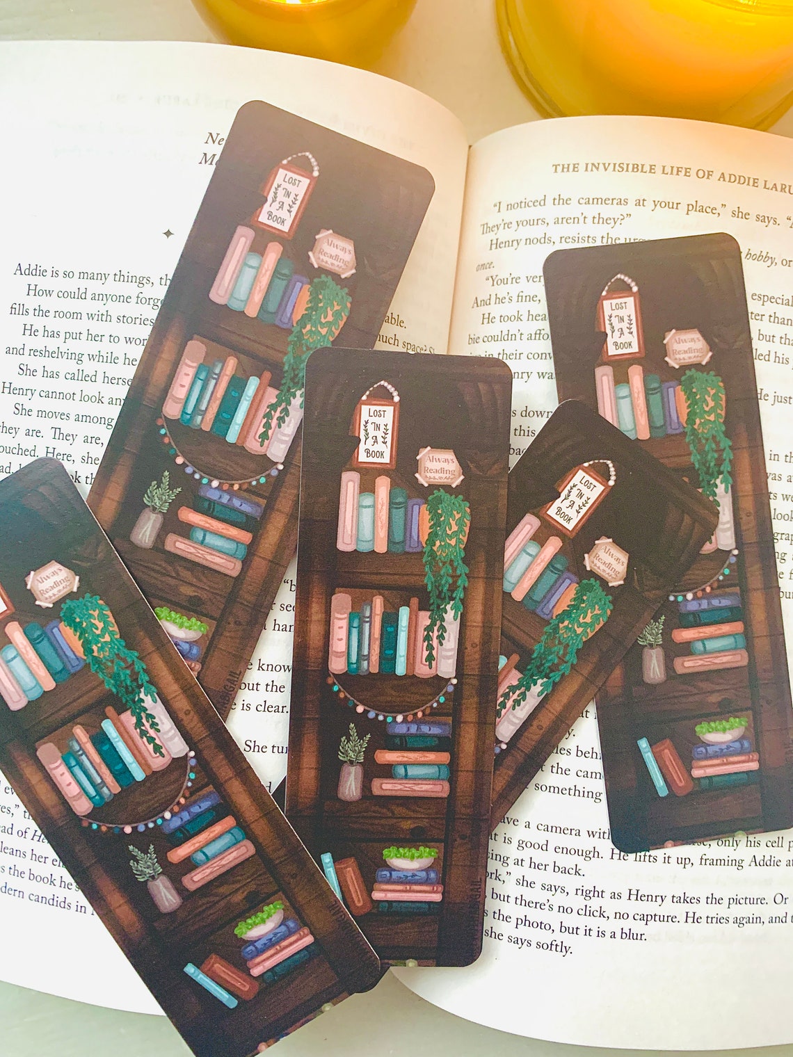 Bookshelf Bookmark/ Handmade Bookmark/ Bookmark/ Bookshelf/ Etsy