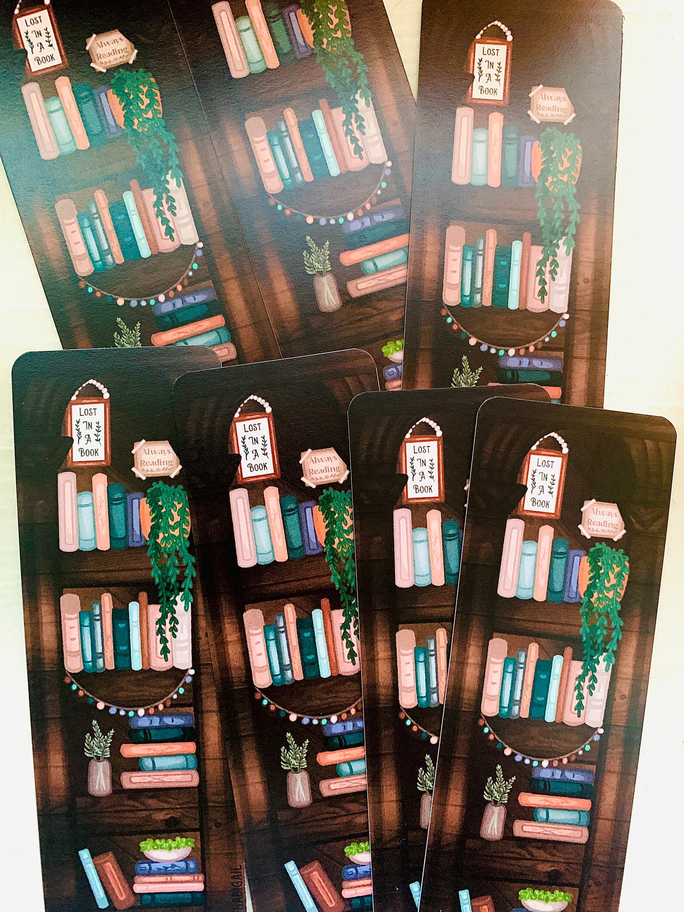 Bookshelf Bookmark/ Handmade Bookmark/ Bookmark/ Bookshelf/ Etsy