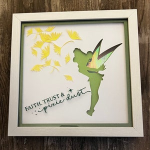 Pixie Girl -9x9 Lighted Shadow Box Tinker Bell
