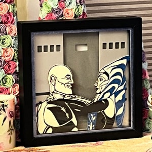 The Family Reunion-The Captain and Padawan 9x9 Lighted Shadow Box
