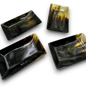 Set of Buffalo horn made Dry fruits dish trays rectangular shape for dining table decorative