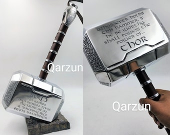 Thor Hammer Metal, Upgraded Version Thor Mjolnir, Thor Cosplay 1/1 Scale  Movie Prop Replica, Thors Mjolnir, Thors Hammer, Thor's Hammer 