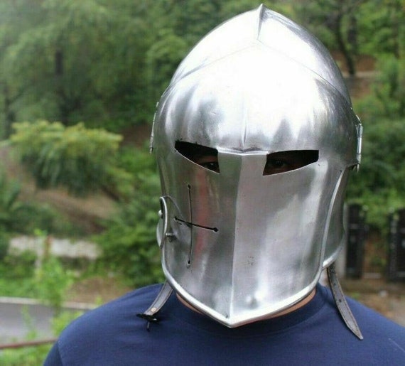Medieval Barbuta Helmet Knights Templar Crusader Armour Helmet Medieval SCA LARP 