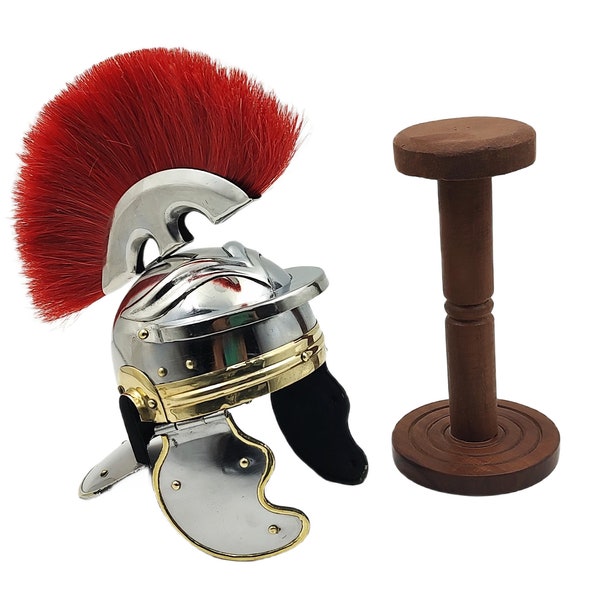 Mini Roman Centurion Helmet with Display Stand Warrior Spartan Helmets Antique style gift