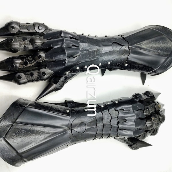 Medieval nazgul gloves set | Steel armor gloves set | Costume gloves gauntlets | Gauntlet gloves pair