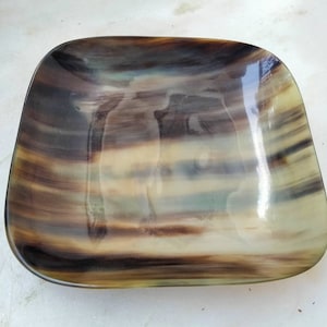 Buffalo horn made dryfruit dish tray Square shape for dining table decorative
